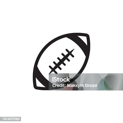 istock American football ball - vector icon isolated 1341697085