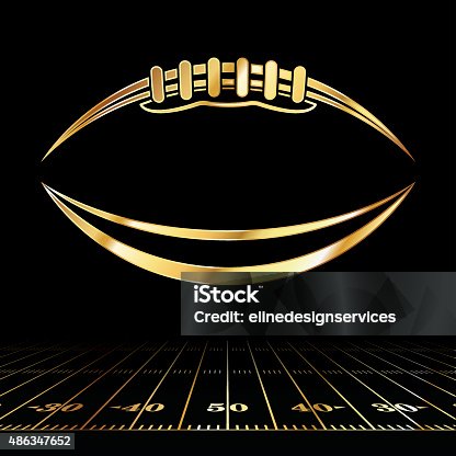 istock American Football Golden Icon 486347652
