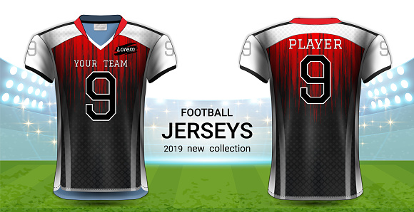 Download American Football Or Soccer Jerseys Uniforms Tshirt Sport ...