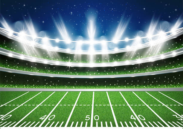 American Football Stadium Arena. American Football Stadium Arena. Vector Illustration. american football field stadium stock illustrations