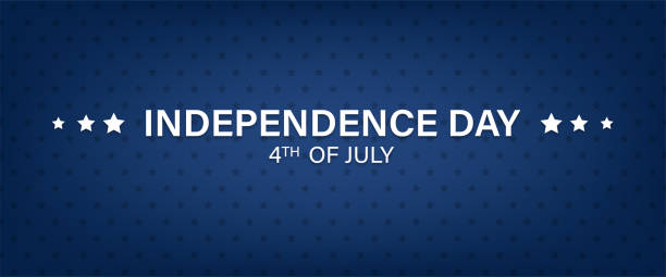 день американской независимости. синий звездный фон. счастливый 4 июля, векторная иллюстрация - july 4 stock illustrations