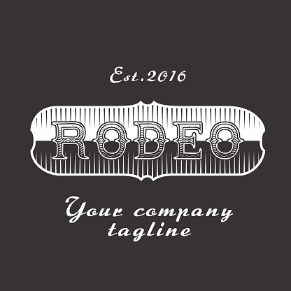 American rodeo vector sign