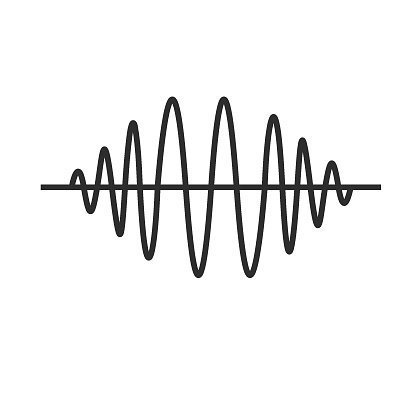 amplitude wave sign vector icon design