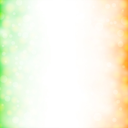 An artistic vector backgrounds of tricolour spotted glittering shining vertical  bands, saffron or orange, white and green colours