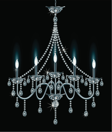 An illustration of a crystal chandelier