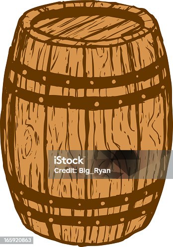 istock An illustration of a wood barrel 165920863