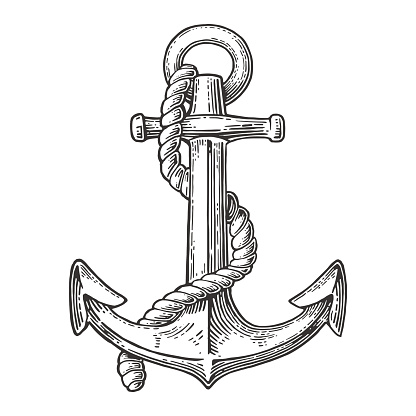 Anchor Isolated On White Background Stock Illustration - Download Image ...