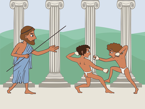 ancient greek school cartoon