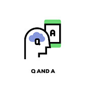Q And A Line Icon