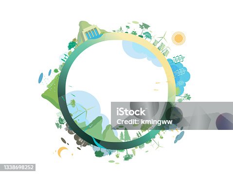 istock ESG and ECO friendly community circle frame its suit to add words and picture vector illustration graphic EPS 10 1338698252