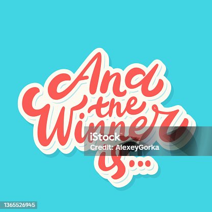 istock And the winner is... Vector lettering. 1365526945