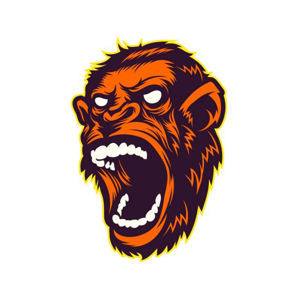 Angry Ape Mascot Vector Character Mascot Vector Character king kong monster stock illustrations