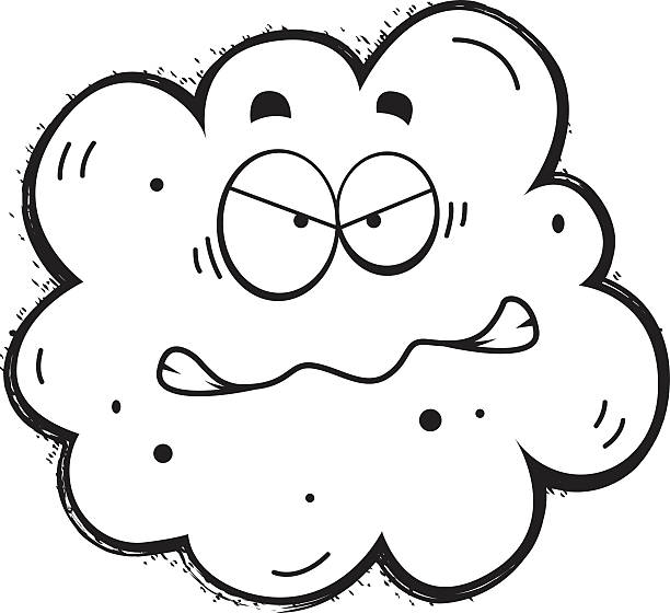 злая мультяшный fart - clip art of a fart clouds stock illustrations.