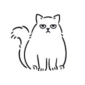 istock Angry cat drawing 1199031901