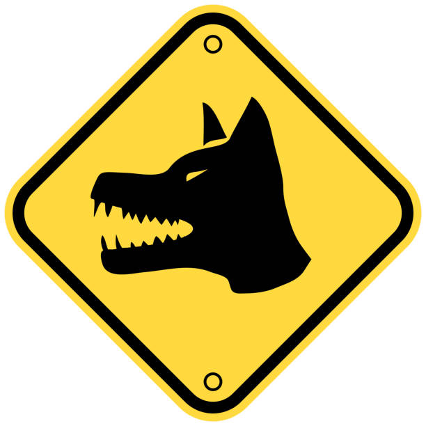 Angry dog vector art illustration