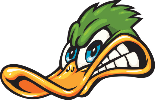 angry duck cartoon