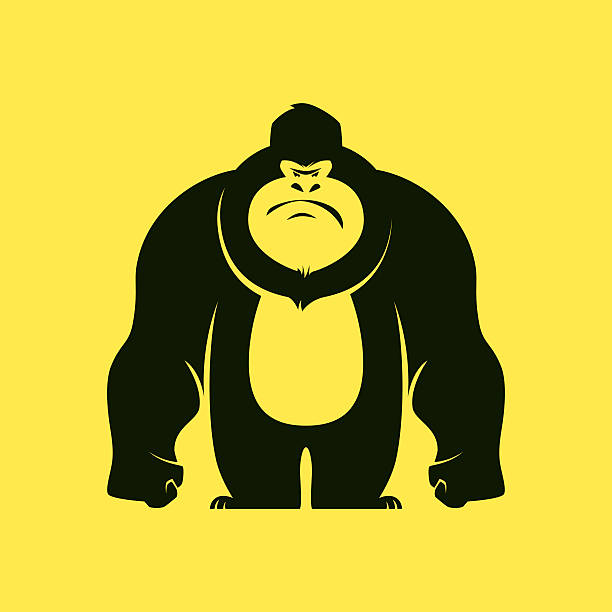 angry gorilla vector illustration of angry gorilla… gorilla stock illustrations