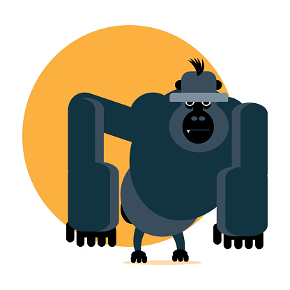 Angry gorilla vector illustration