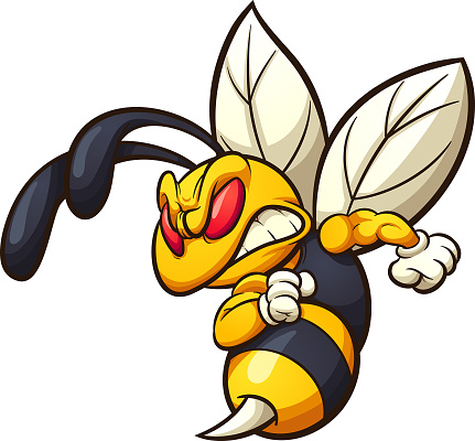 Angry hornet