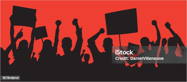 istock Angry protesters 187848640