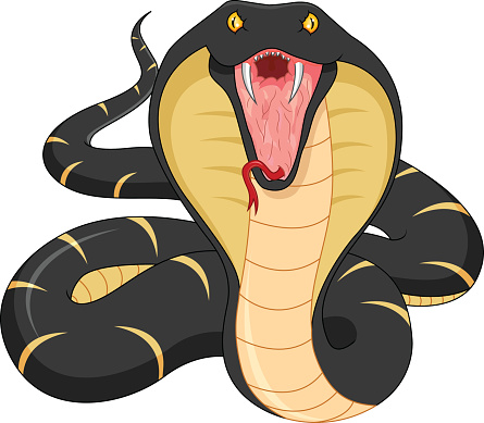 angry snake cartoon