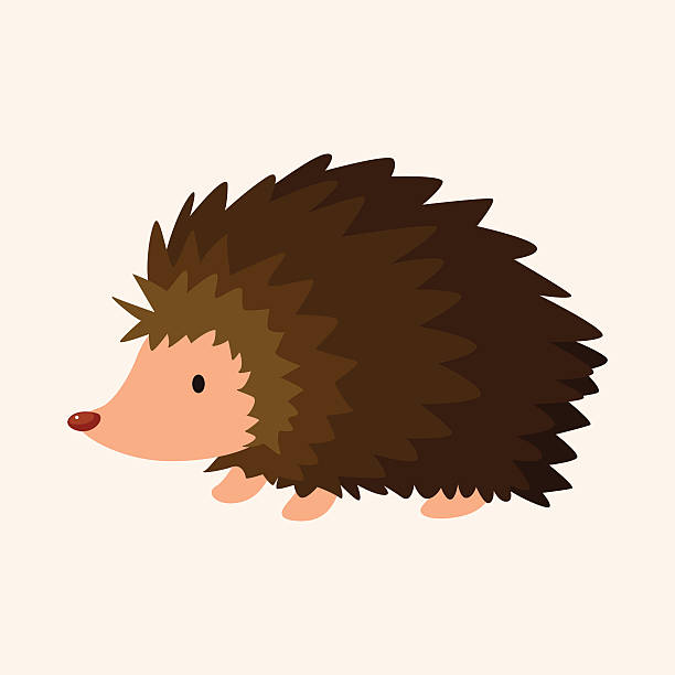 animal Hedgehog cartoon theme elements animal Hedgehog cartoon theme elements hedgehog stock illustrations