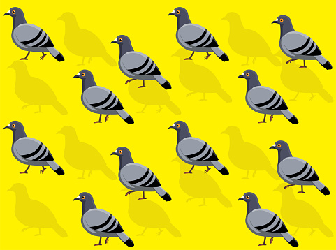 Animal Pigeon Walking Seamless Wallpaper Background