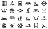 Animal trap icons set. Outline set of animal trap vector icons for web design isolated on white background