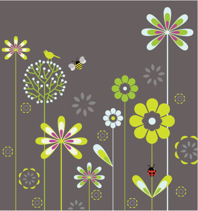A animated flower garden background