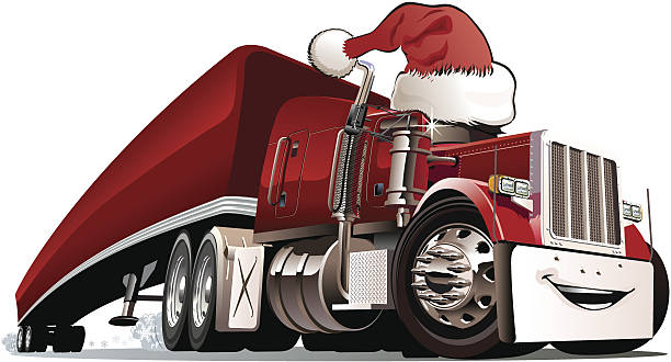 The REAL Santa Clause Semi Truck 18 Wheeler Driver American Flag Trucker Christmas Gift Concrete Cowboy Truck Bed Camper Decor Travel Pillow