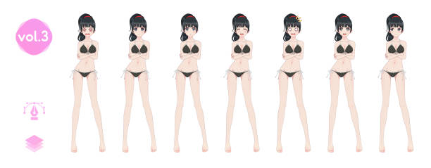 165 Anime Girl Bikini Illustrations Clip Art Istock