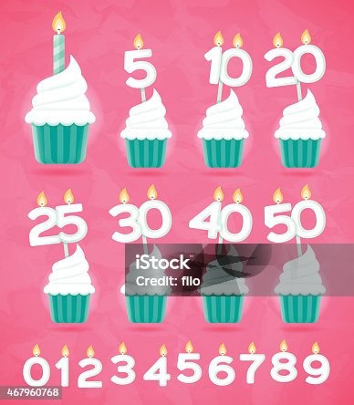 istock Anniversary Birthday or Celebration Cupcakes 467960768