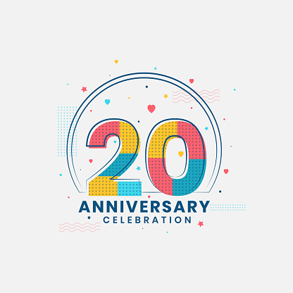 20 Anniversary celebration, Modern 20th Anniversary design
