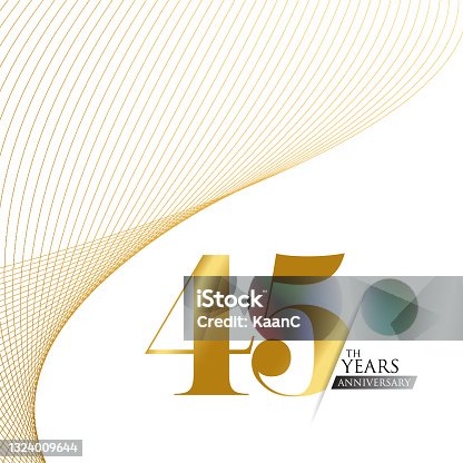 istock Anniversary logo template isolated, anniversary icon label, anniversary symbol stock illustration. Anniversary greeting template with gold colored hand lettering. 1324009644