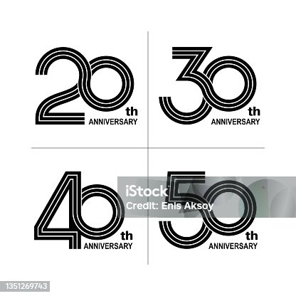 istock Anniversary Logotype Design 1351269743
