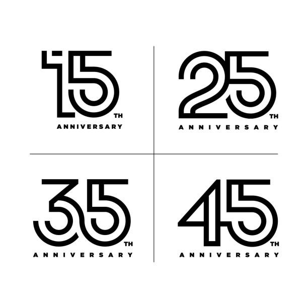 Anniversary Logotype Design vector art illustration