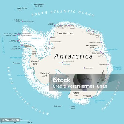 istock Antarctica Political Map 475743578
