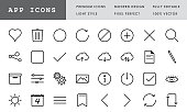 Premium App icon set. Pixel perfect, modern design, 100% vector and fully editable.