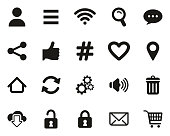 App Menu Icons Black & White Set BigThis image is a illustration and can be scaled to any size without loss of resolution.