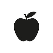 apple icon. Vector illustration in flat design