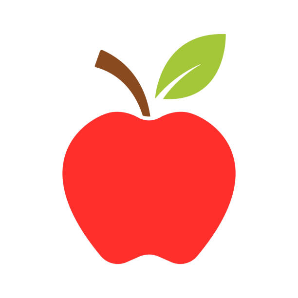 illustrations, cliparts, dessins animés et icônes de apple icône illustration - pomme
