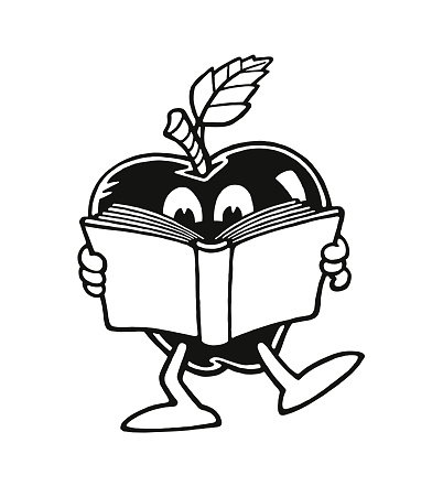 Apple Reading a Book