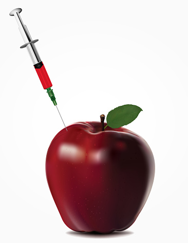 Apple with Syringe