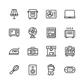 16 Appliances Outline Icons.