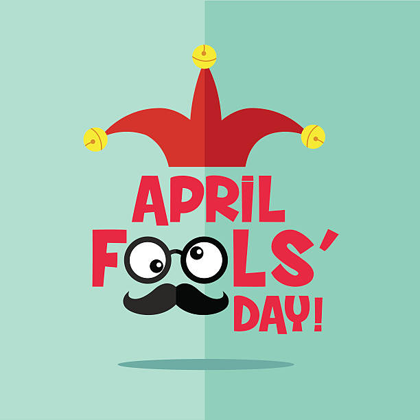 ilustrações, clipart, desenhos animados e ícones de abril do tolo dia, tipografia, coloridas, projeto 2d - abril