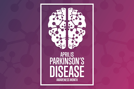 April is Parkinsonâs Disease Awareness Month. Holiday concept. Template for background, banner, card, poster with text inscription. Vector EPS10 illustration