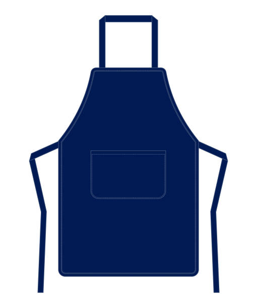 Apron Vector for Template Navy Color apron stock illustrations