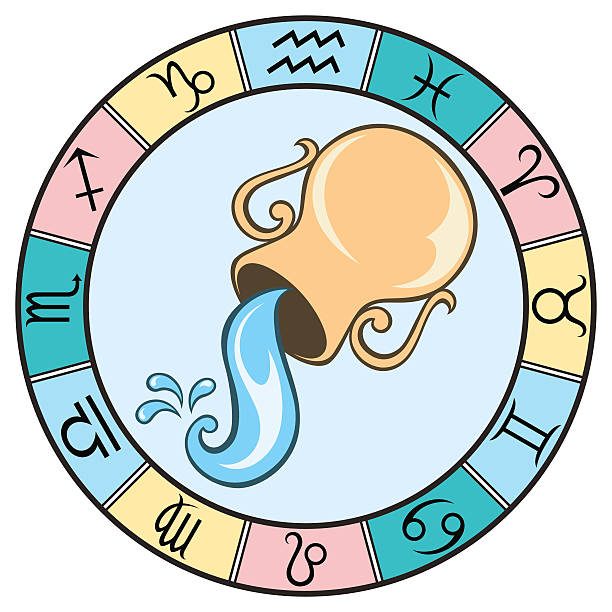 Aquarius Zodiac Sign Tattoos Drawings Illustrations