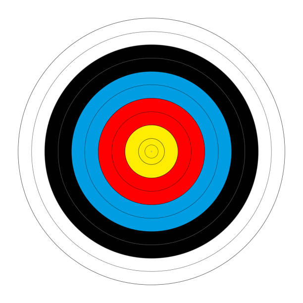 Archery vector illustration target isolated on white vector art illustration
