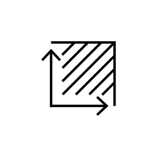 Area icon symbol simple design vector art illustration
